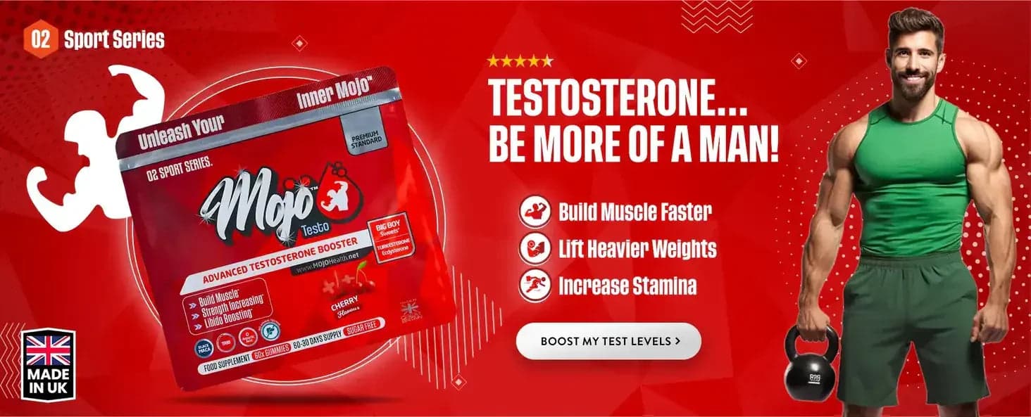 Mojo Testo potenciador de testosterona avanzado — testosterona… sé más hombre: construye músculo más rápido, levanta pesos más pesados, aumenta la resistencia. Potencia mis niveles de testosterona.