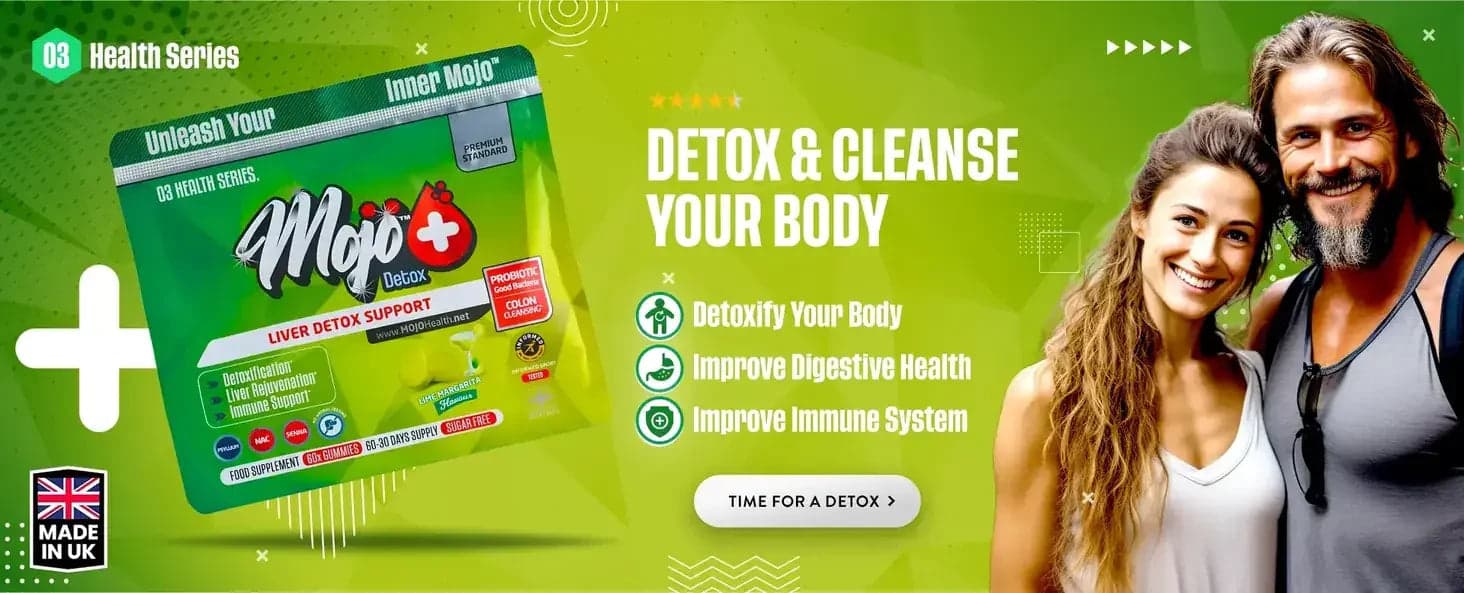 Mojo Detox apoyo de desintoxicación hepática — desintoxica y limpia tu cuerpo: desintoxica tu cuerpo, mejora la salud digestiva, fortalece tu sistema inmunológico. Hora de desintoxicarse.